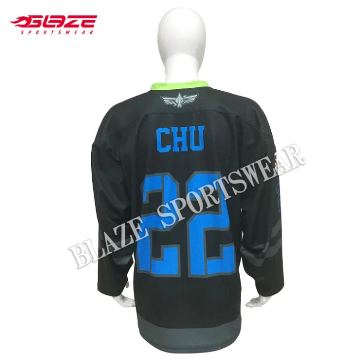 Kids Retro Black Team Hockey Jersey