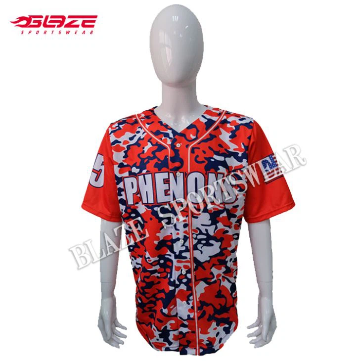 Youth Blank Camouflage Baseball Jerseys