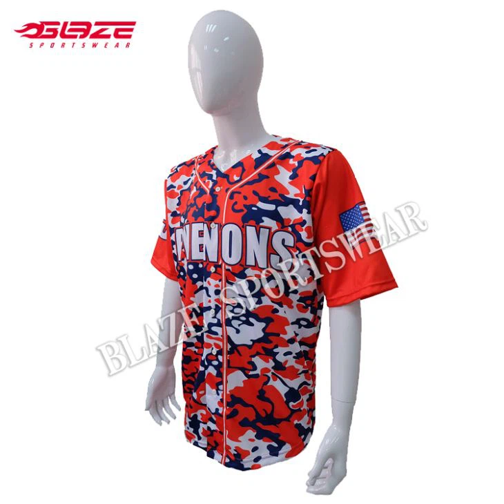Youth Blank Camouflage Baseball Jerseys