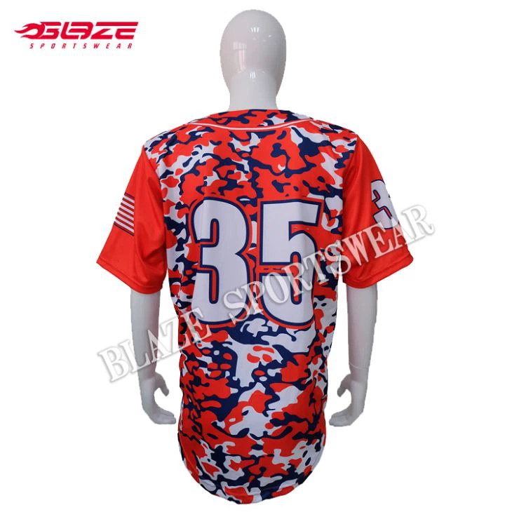 Youth Blank Camouflage Baseball Jerseys
