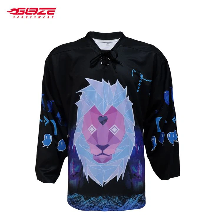 Black Reversible Ice Hockey Jersey